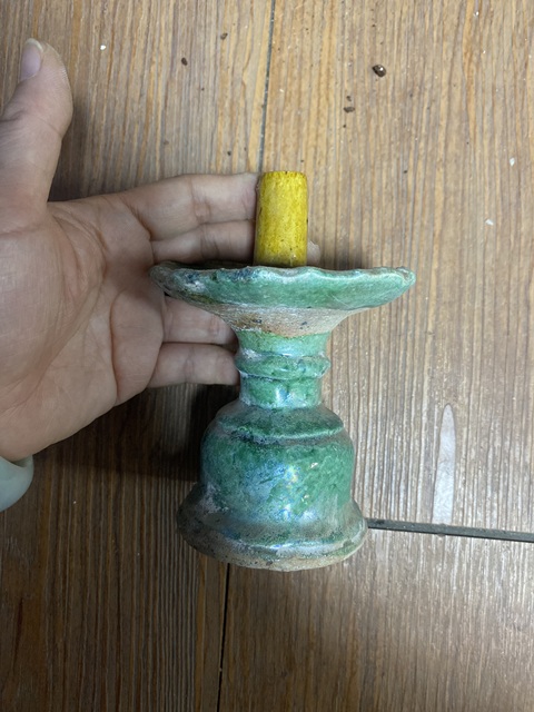 古玩陶瓷三彩燈真品鑒賞圖
