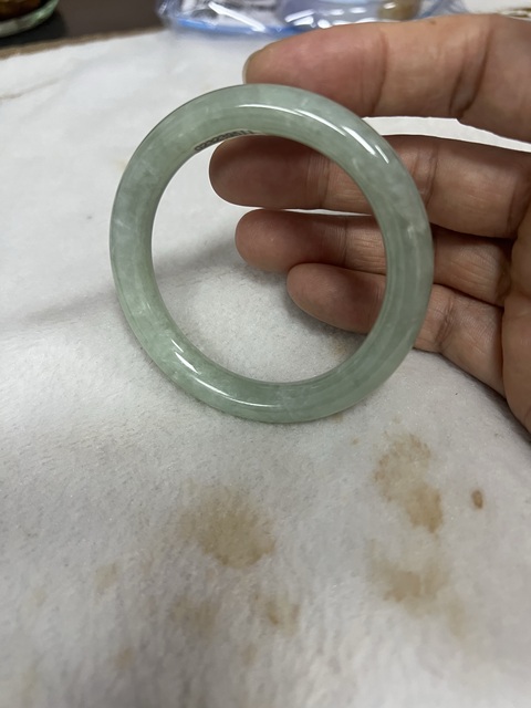 古玩玉器天然翡翠手鐲拍賣，當前價格1200元