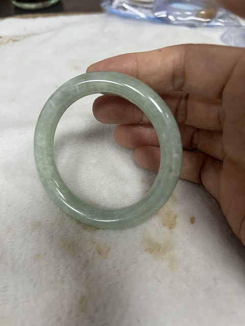古玩玉器天然翡翠手鐲拍賣，當前價格1200元