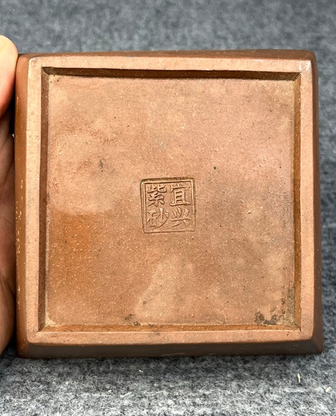 古玩雜項紫砂調色盒真品鑒賞圖