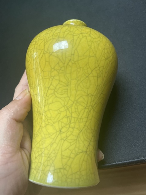 古玩陶瓷黃哥釉梅瓶真品鑒賞圖
