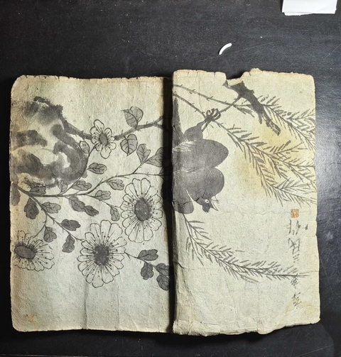 古玩字畫畫冊真品鑒賞圖