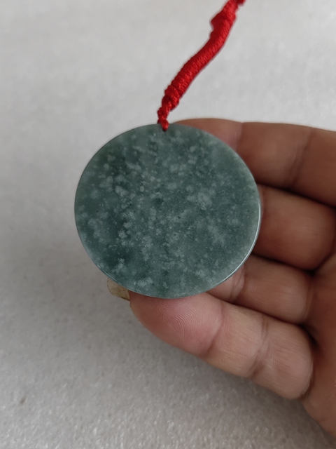 古玩玉器天然翡翠雕“龍紋牌”拍賣，當前價格298元