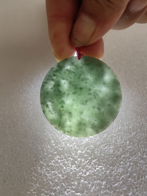 古玩玉器天然翡翠雕“龍紋牌”拍賣，當前價格298元