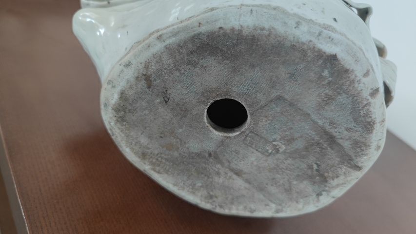 古玩陶瓷白釉壽星造像真品鑒賞圖
