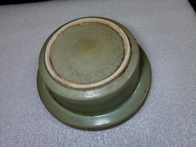 古玩陶瓷青釉折沿洗真品鑒賞圖