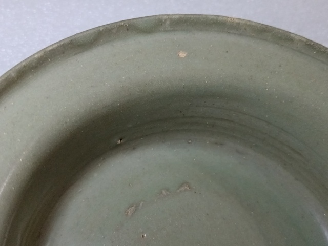 古玩陶瓷青釉折沿洗真品鑒賞圖