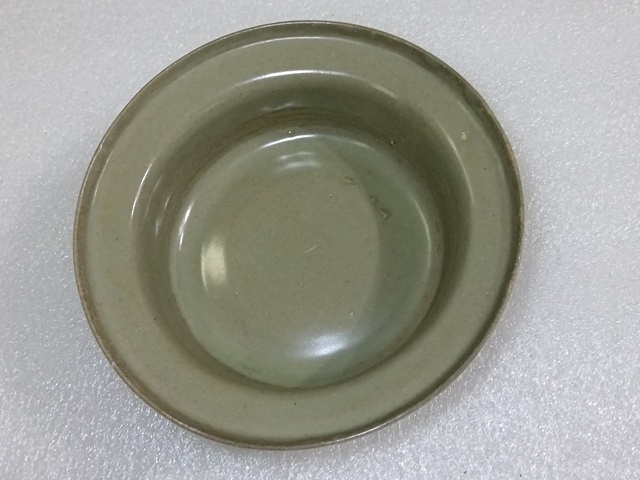 古玩陶瓷青釉折沿洗真品鑒賞圖