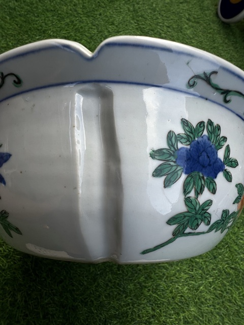 古玩陶瓷五彩盆真品鑒賞圖