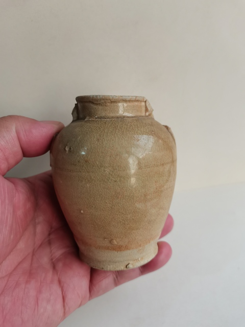 古玩陶瓷長沙窯青釉雙系罐拍賣，當前價格0元