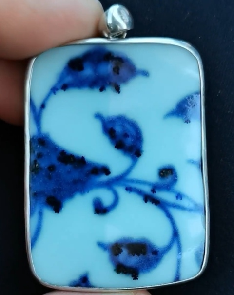 古玩陶瓷青花花卉紋標本真品鑒賞圖