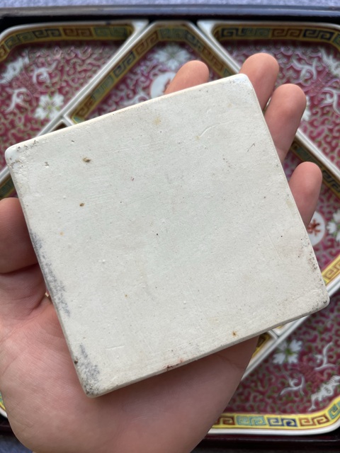 古玩陶瓷胭脂紅粉彩萬壽無疆攢盤真品鑒賞圖