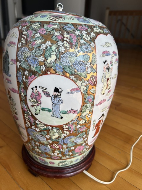 古玩陶瓷粉彩人物冬瓜罐真品鑒賞圖