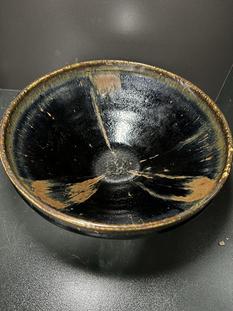 古玩陶瓷元·鐵銹紅狗舔碗拍賣,當前價格4500元