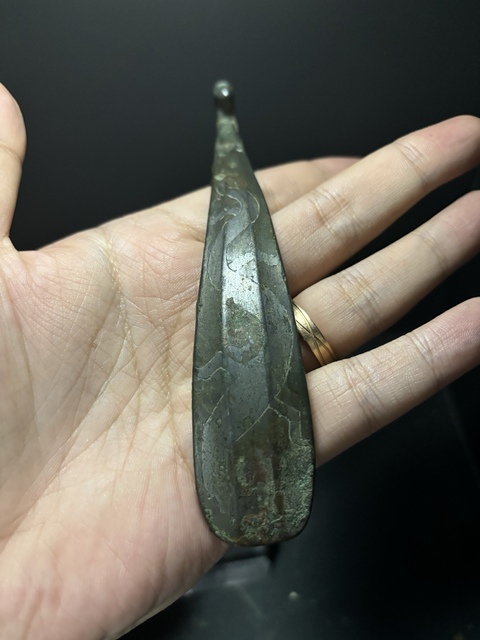 古玩銅器戰國·烙銀龍紋鉤真品鑒賞圖
