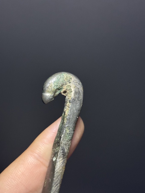 古玩銅器戰國·烙銀龍紋鉤真品鑒賞圖