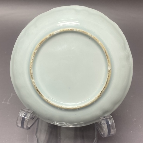 古玩陶瓷仙人乘槎青花盤真品鑒賞圖