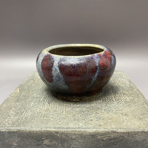 古玩陶瓷窯變釉水盂真品鑒賞圖