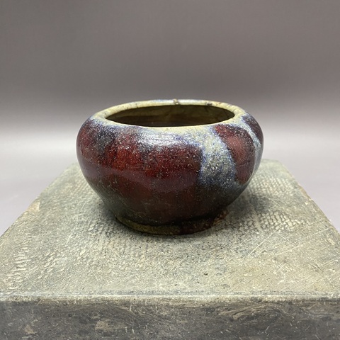 古玩陶瓷窯變釉水盂真品鑒賞圖