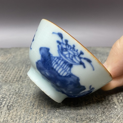 古玩陶瓷青花杯真品鑒賞圖