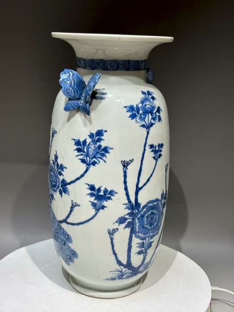 古玩陶瓷青花碟耳瓶真品鑒賞圖