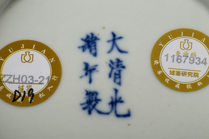 古玩陶瓷清晚·青花纏枝蓮紋盤拍賣,當前價格108元