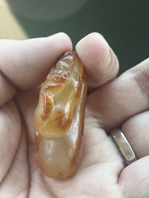 古玩玉器瑪瑙雕“瓜果墜”真品鑒賞圖