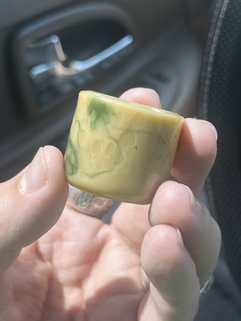 古玩玉器料器扳指真品鑒賞圖