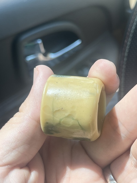 古玩玉器料器扳指真品鑒賞圖