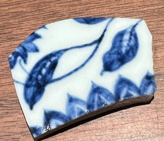 古玩陶瓷花卉紋青花標本真品鑒賞圖