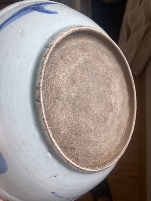 古玩陶瓷青花過墻龍紋盤真品鑒賞圖