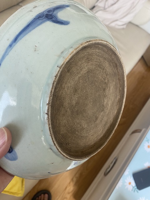 古玩陶瓷青花過墻龍紋盤真品鑒賞圖