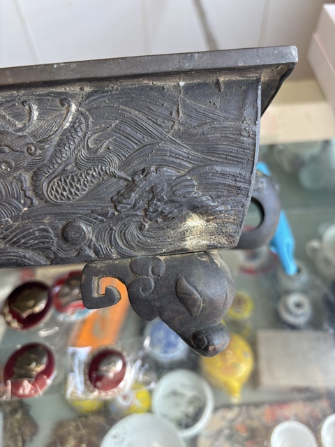 古玩銅器火缽盤真品鑒賞圖
