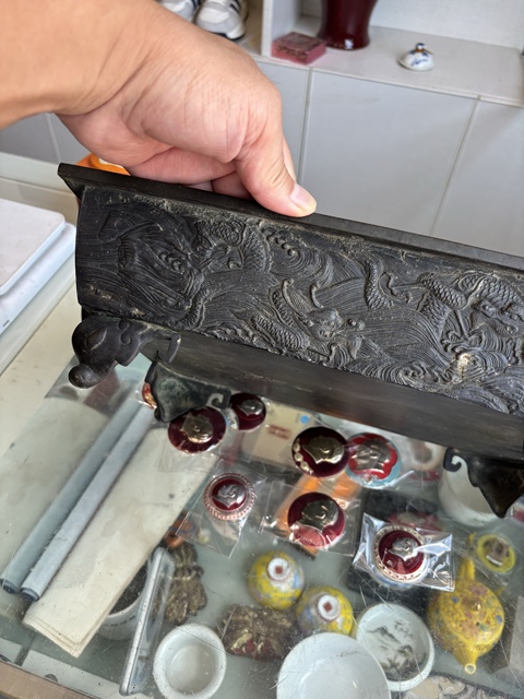 古玩銅器火缽盤真品鑒賞圖