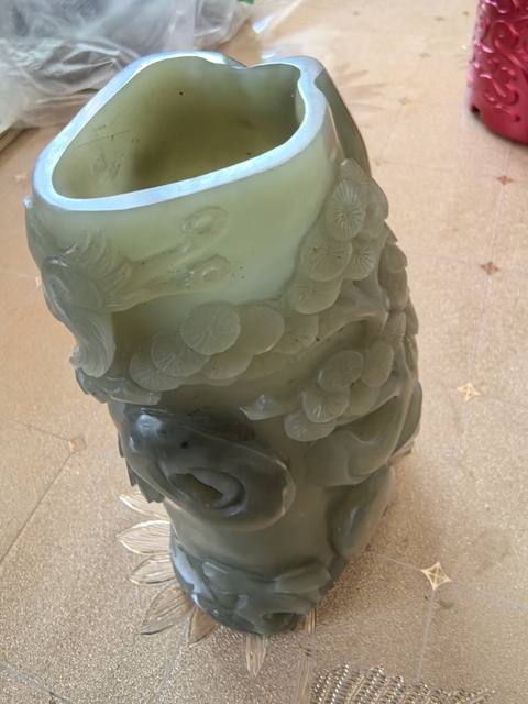 古玩玉器和田玉雕“人物故事”筆筒真品鑒賞圖