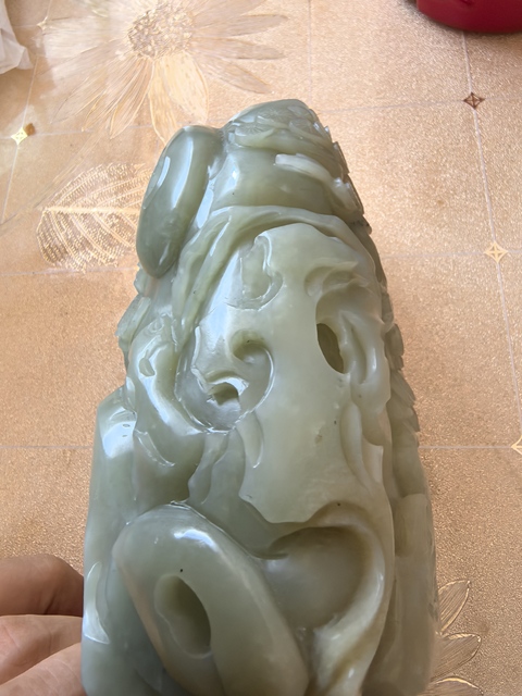 古玩玉器和田玉雕“人物故事”筆筒真品鑒賞圖