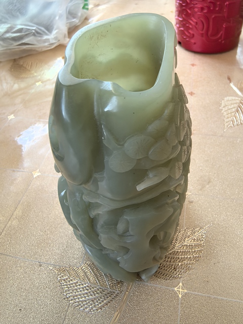 古玩玉器和田玉雕“人物故事”筆筒真品鑒賞圖