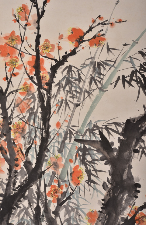 古玩字畫雙清圖真品鑒賞圖