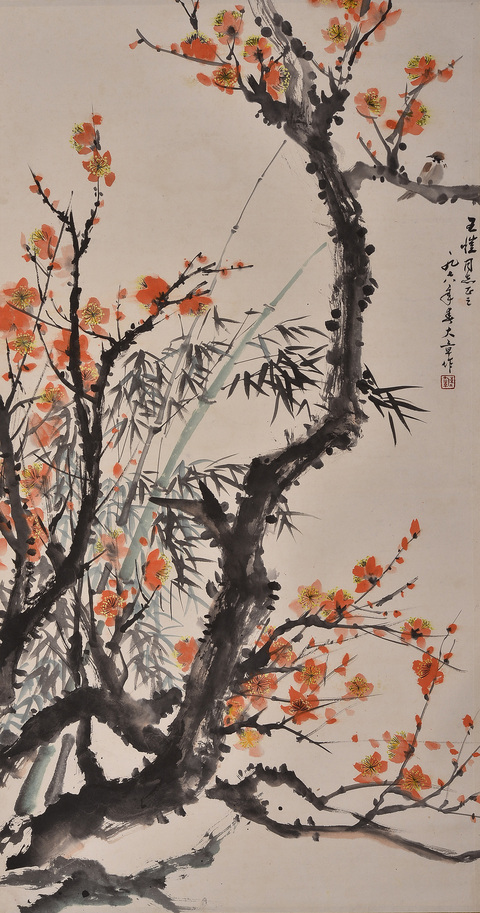 古玩字畫雙清圖真品鑒賞圖