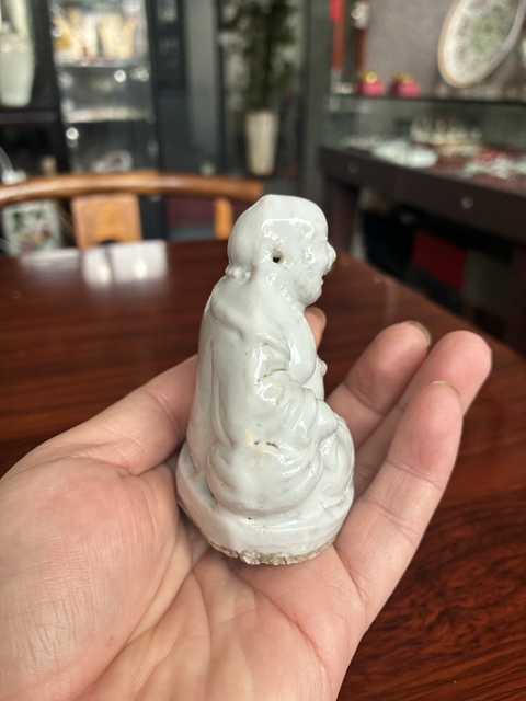 古玩陶瓷德化白瓷彌勒佛坐像真品鑒賞圖