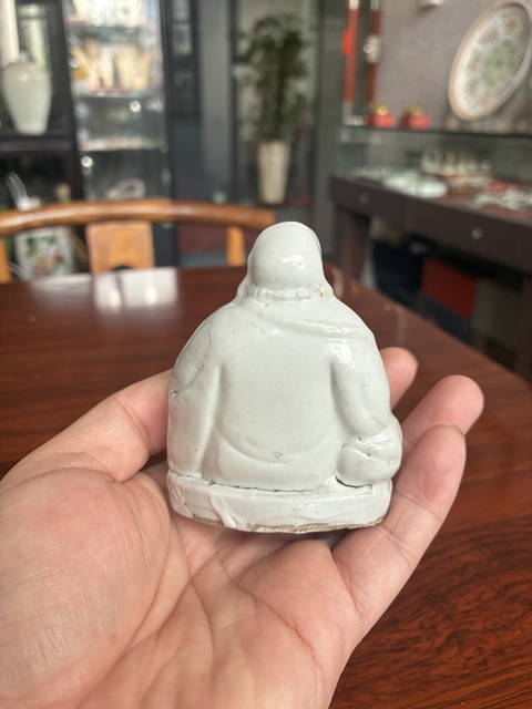 古玩陶瓷德化白瓷彌勒佛坐像真品鑒賞圖