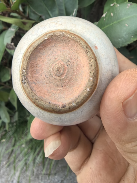 古玩陶瓷哥釉水盂真品鑒賞圖