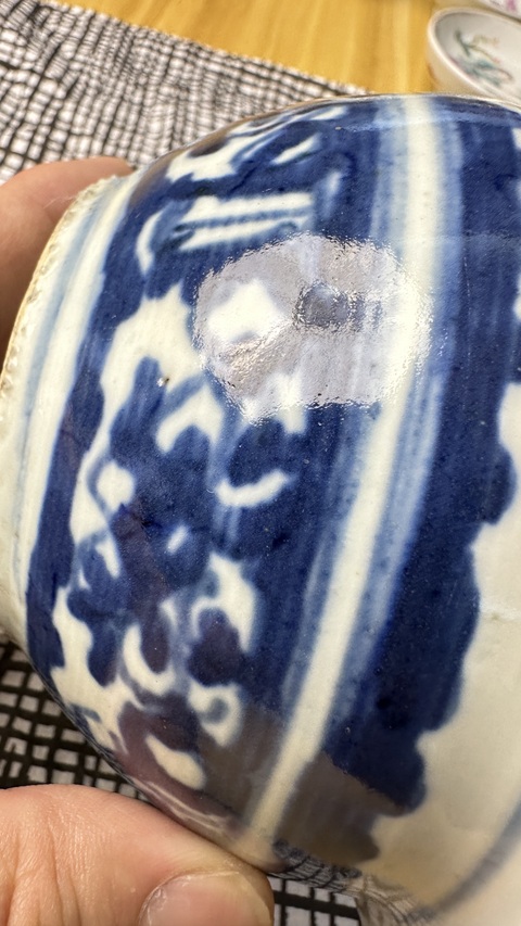 古玩陶瓷青花夔龍紋香爐真品鑒賞圖