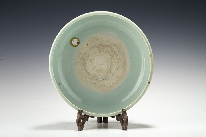 古玩陶瓷清·青釉弦紋獸足香爐真品鑒賞圖