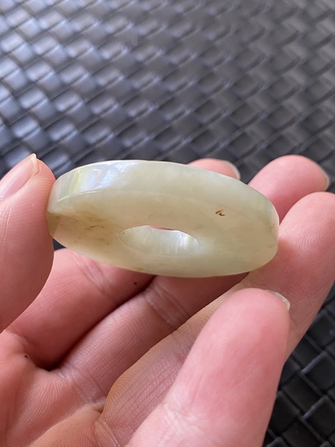 古玩玉器清代和田玉雕“素紋璧”拍賣，當前價格3500元