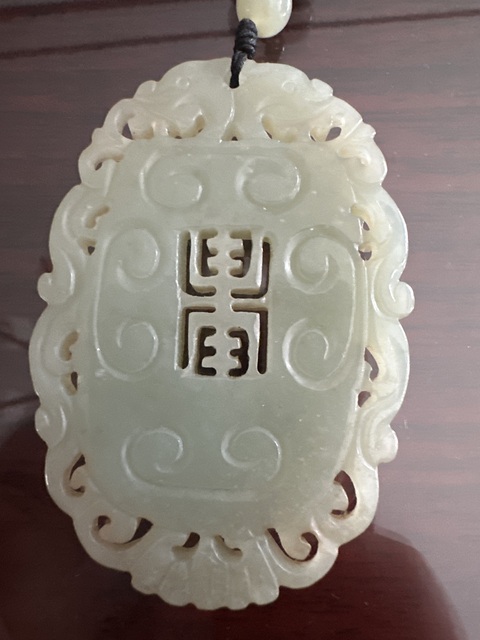 古玩玉器和田玉雕“福壽佩”真品鑒賞圖