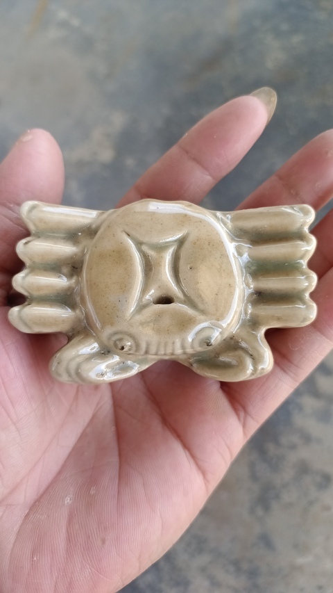 古玩陶瓷民國(guó)仿生瓷筆架(墨床)真品鑒賞圖