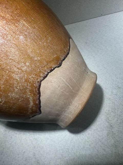 古玩陶瓷唐，黃釉唇口罐真品鑒賞圖