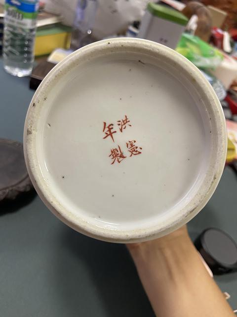 古玩陶瓷富貴大吉圖粉彩將軍罐真品鑒賞圖