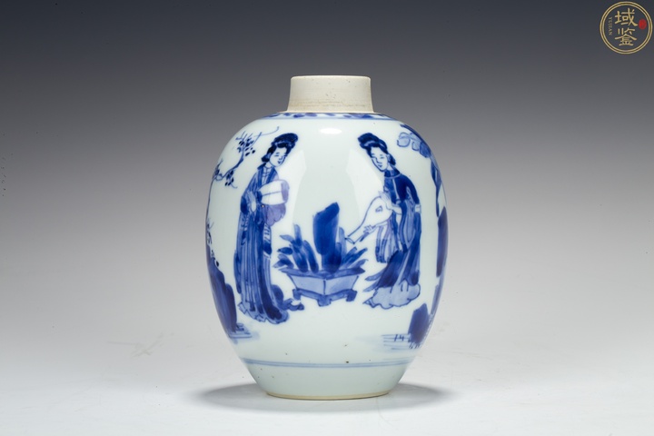 古玩陶瓷清康熙·青花四美圖罐拍賣，當前價格7264元